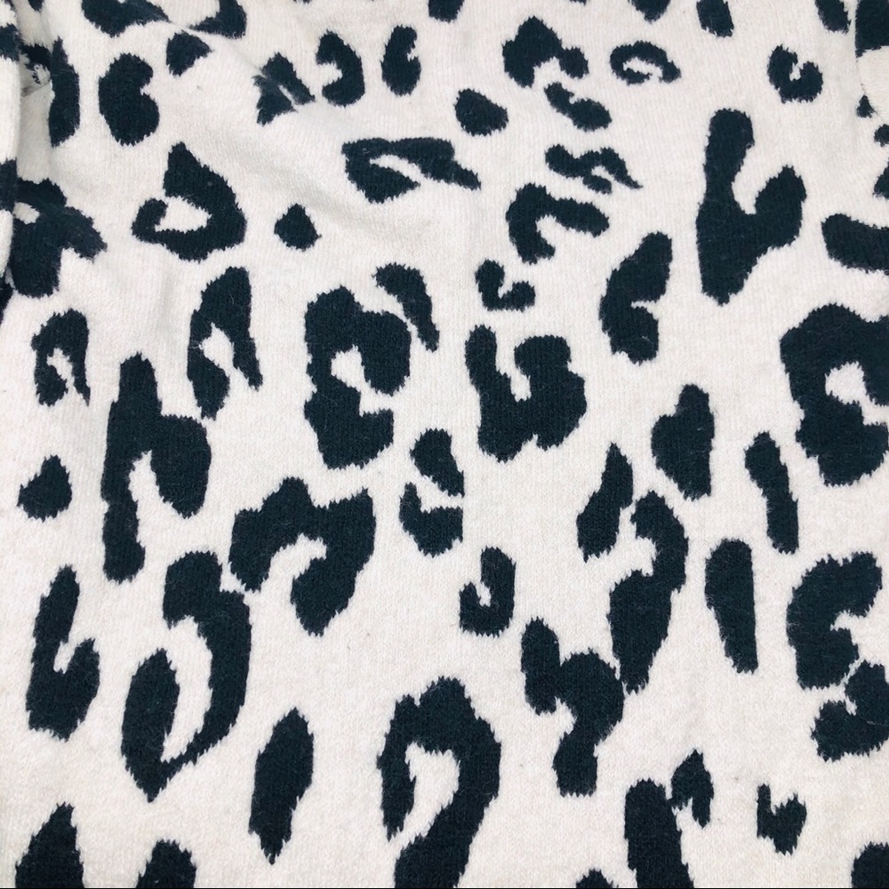 SOMETHING NAVY LEOPARD CARDIGAN SZ M - Picture 7 of 8